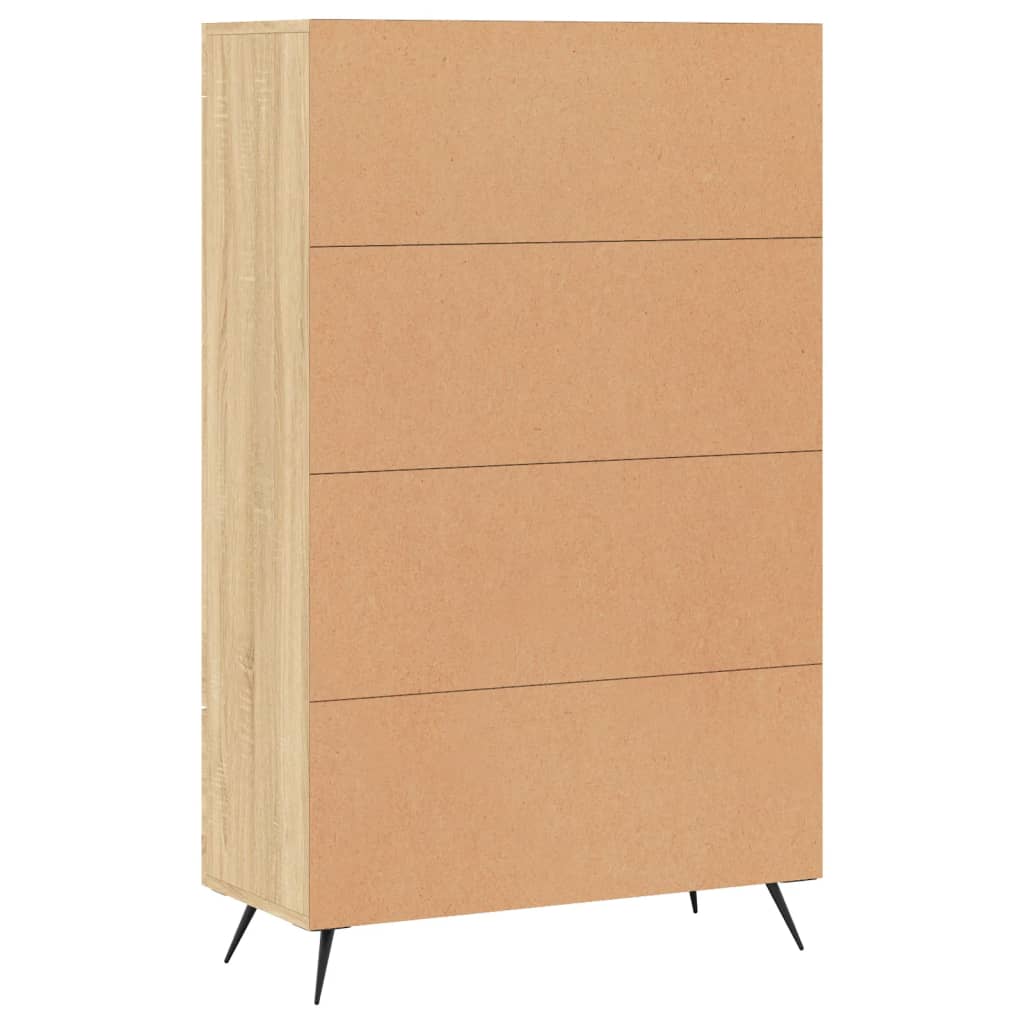 Visoka komoda boja hrasta 69,5 x 31 x 115 cm konstruirano drvo