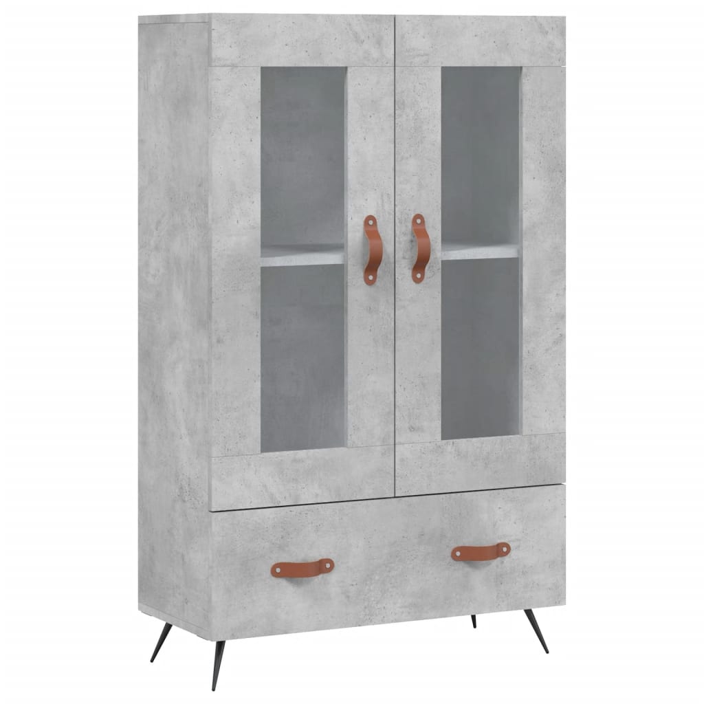 Visoka komoda boja betona 69,5 x 31 x 115 cm konstruirano drvo