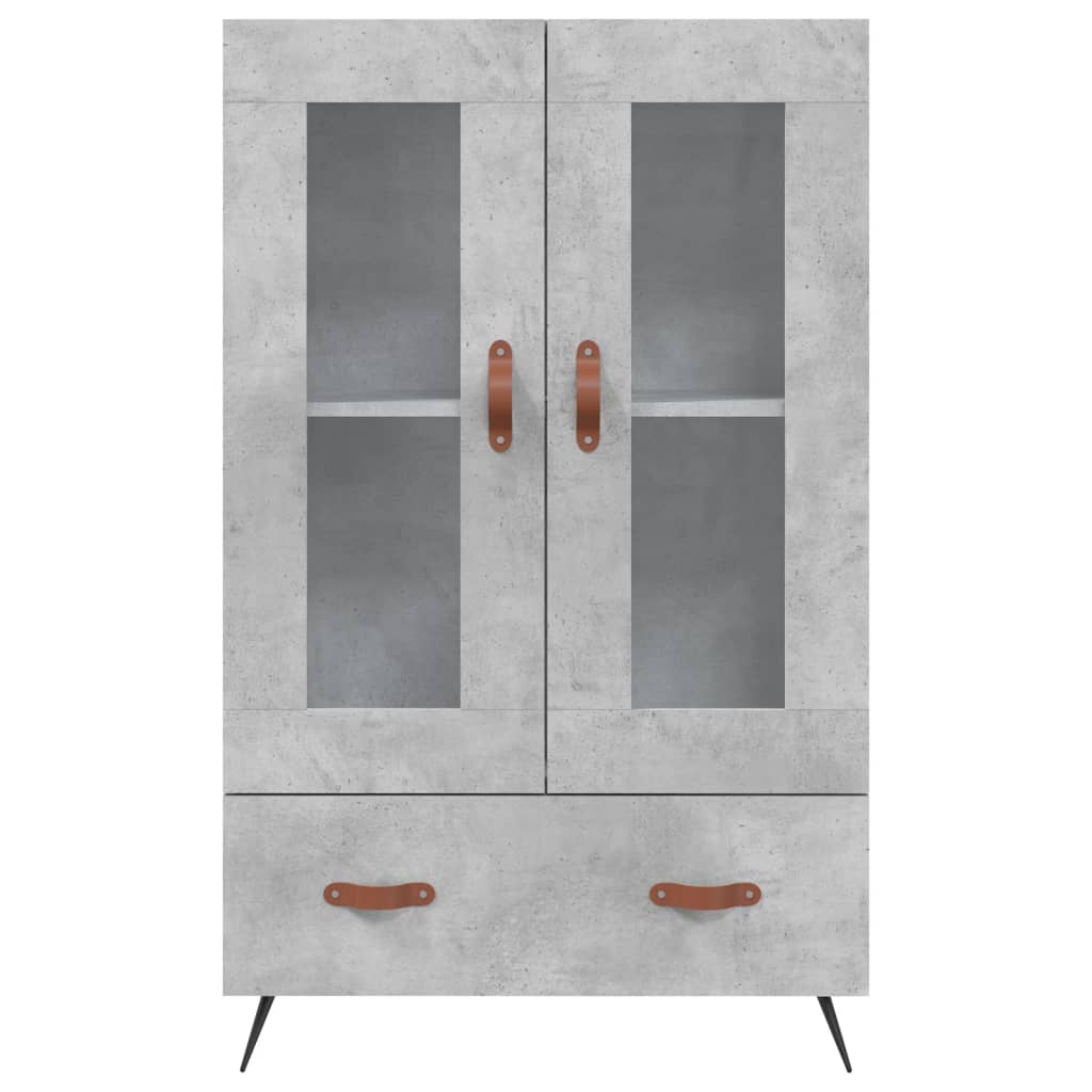 Visoka komoda boja betona 69,5 x 31 x 115 cm konstruirano drvo