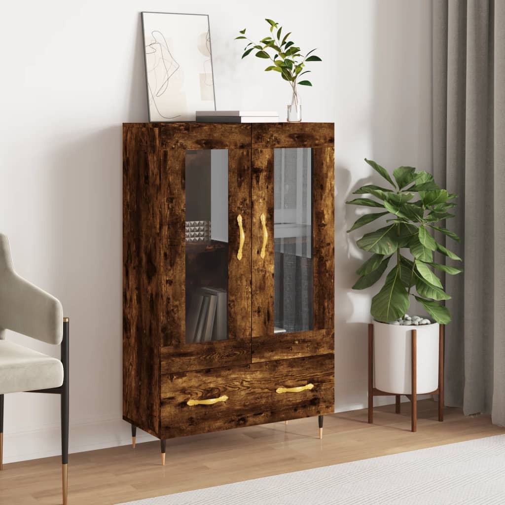 Visoka komoda boja hrasta 69,5 x 31 x 115 cm konstruirano drvo