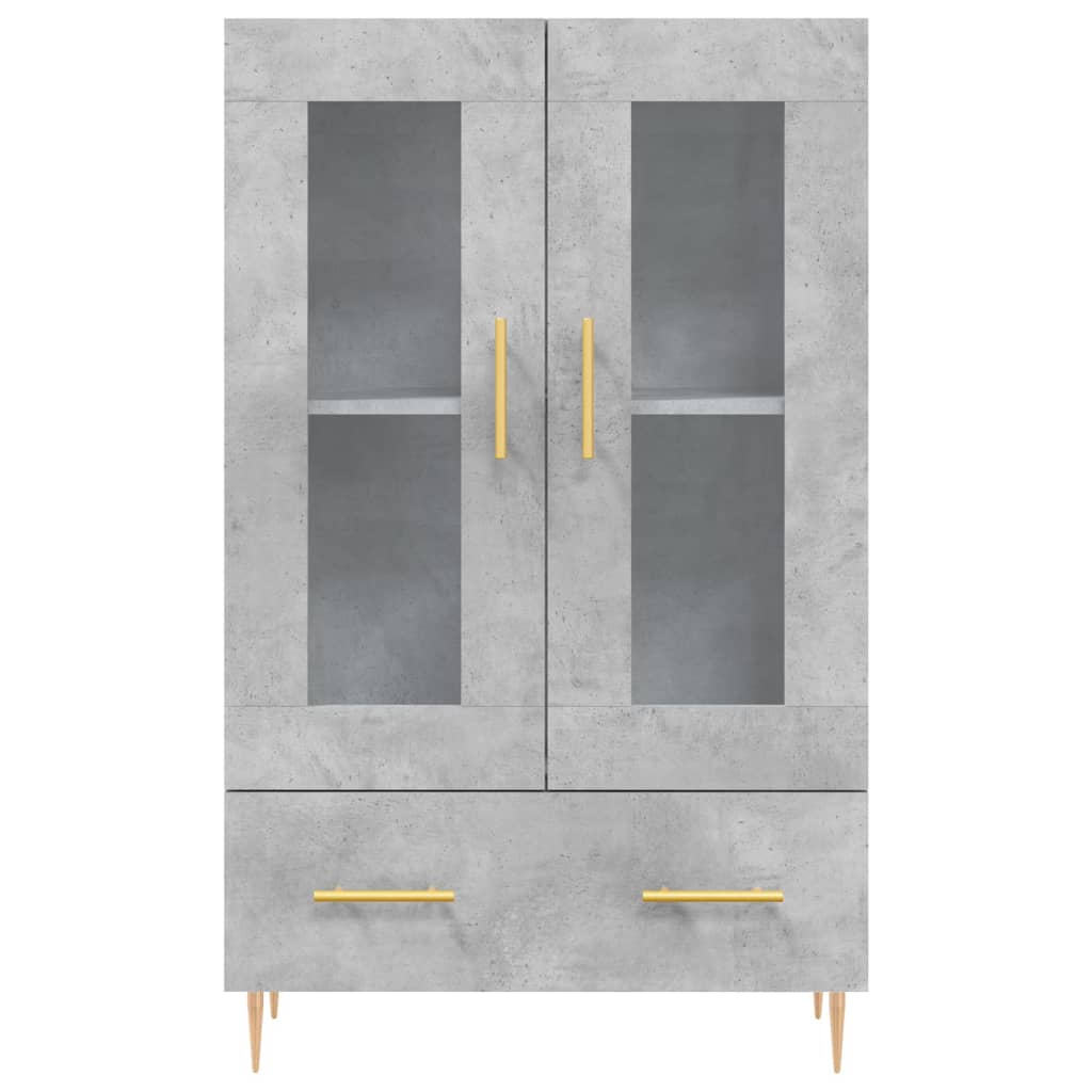 Visoka komoda boja betona 69,5 x 31 x 115 cm konstruirano drvo