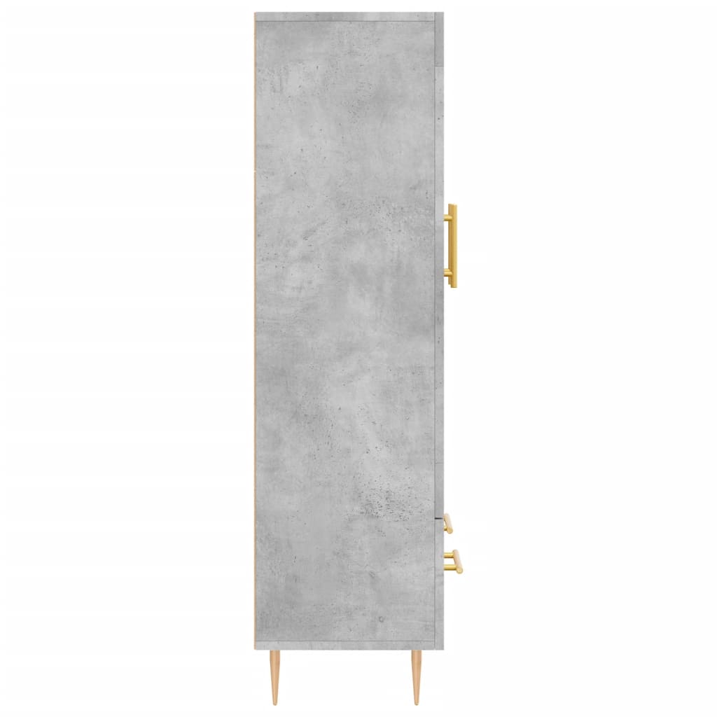 Visoka komoda boja betona 69,5 x 31 x 115 cm konstruirano drvo