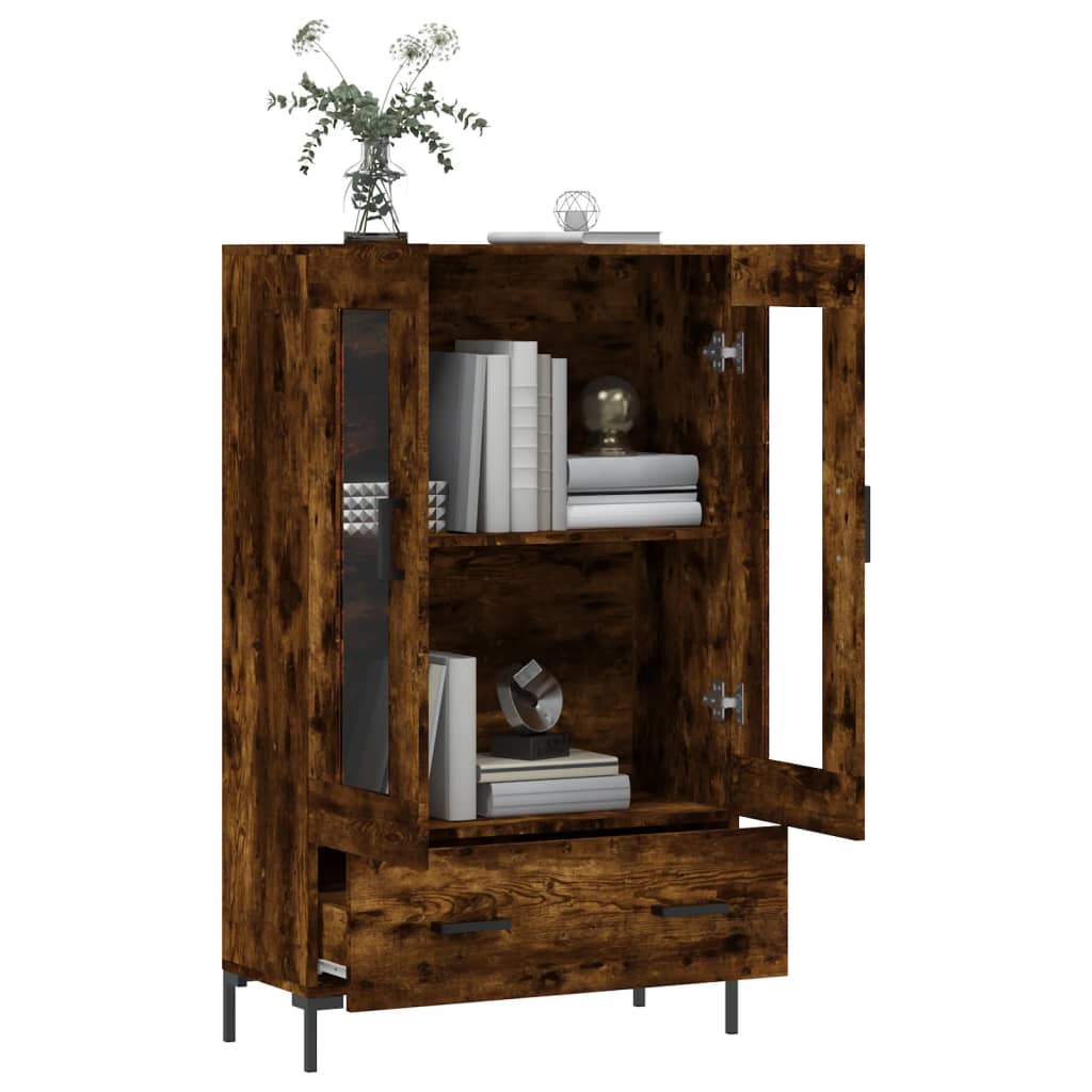 Visoka komoda boja hrasta 69,5 x 31 x 115 cm konstruirano drvo