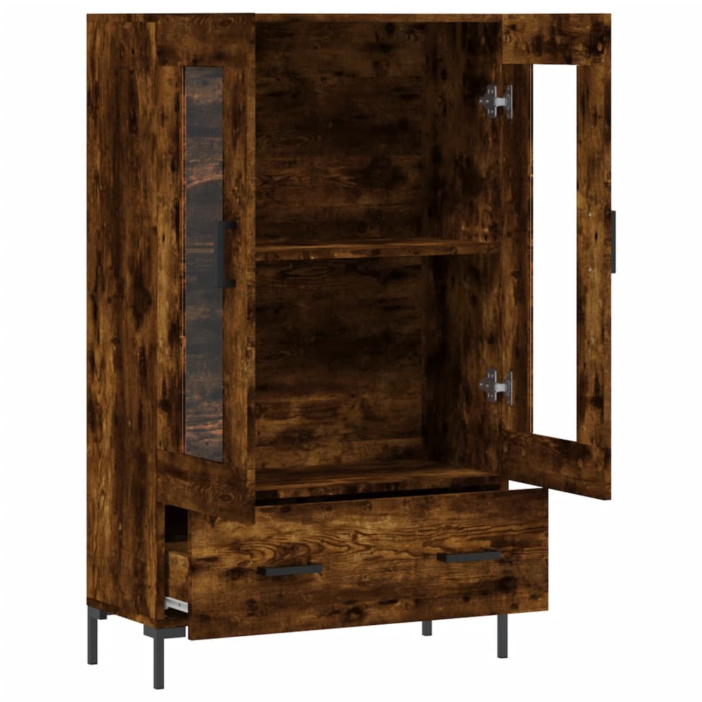 Visoka komoda boja hrasta 69,5 x 31 x 115 cm konstruirano drvo