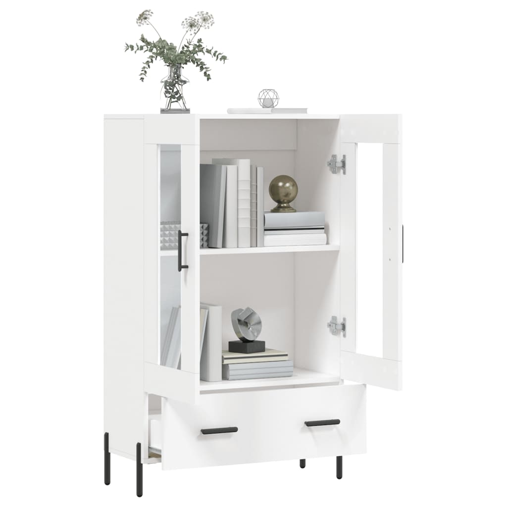 Visoka komoda bijela 69,5 x 31 x 115 cm od konstruiranog drva