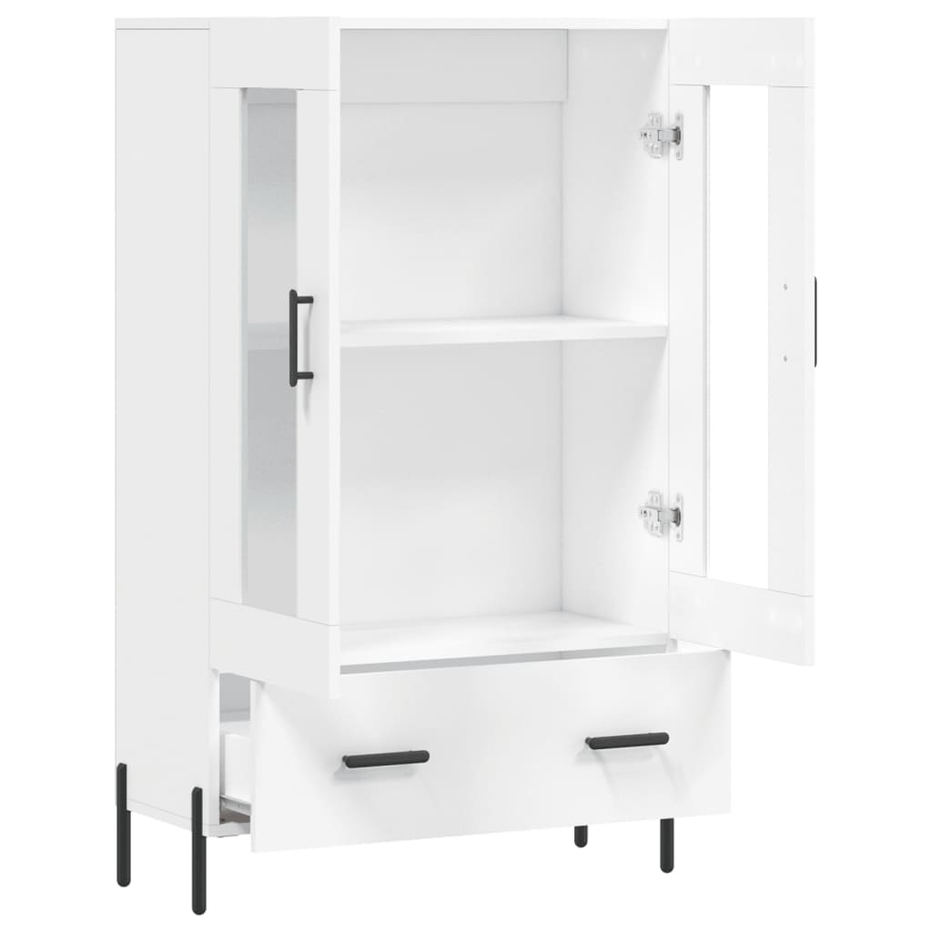 Visoka komoda bijela 69,5 x 31 x 115 cm od konstruiranog drva