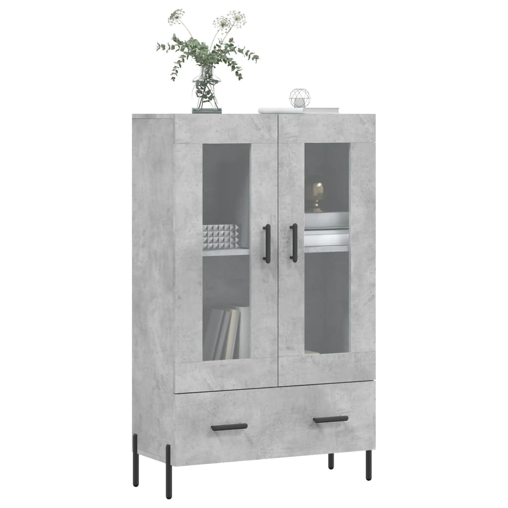 Visoka komoda boja betona 69,5 x 31 x 115 cm konstruirano drvo