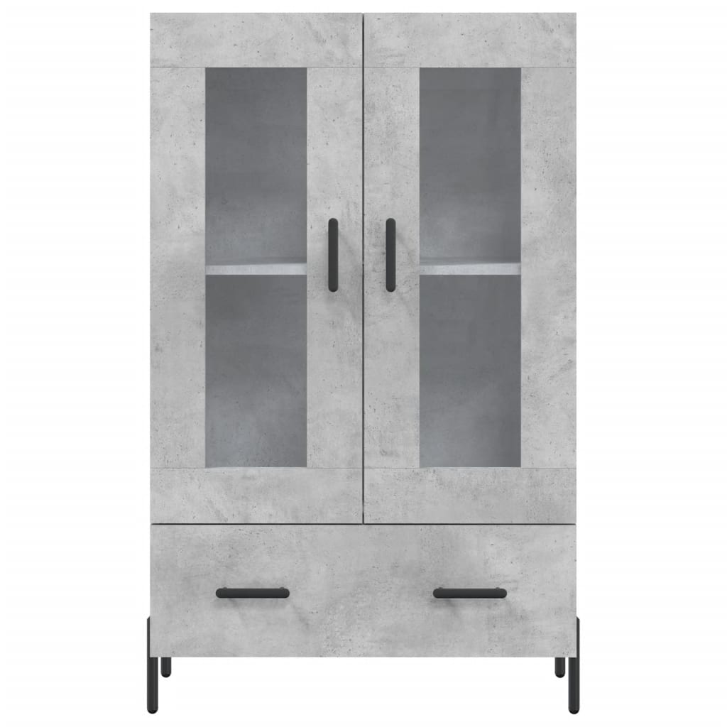 Visoka komoda boja betona 69,5 x 31 x 115 cm konstruirano drvo