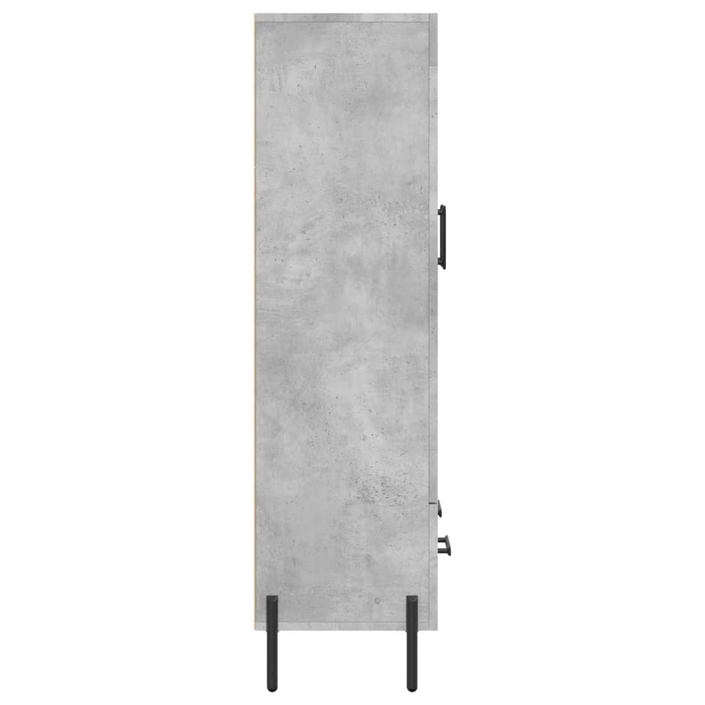 Visoka komoda boja betona 69,5 x 31 x 115 cm konstruirano drvo