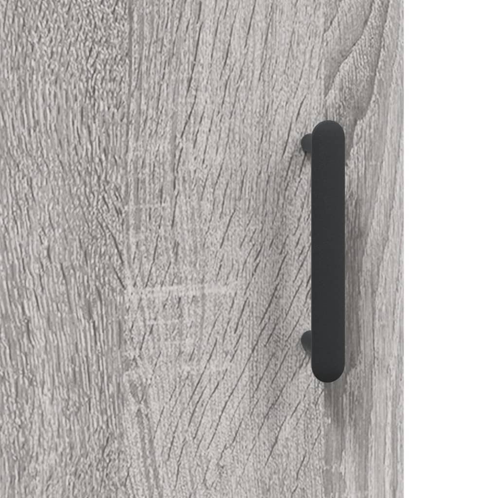 Visoka komoda siva boja hrasta 69,5x31x115 cm konstruirano drvo