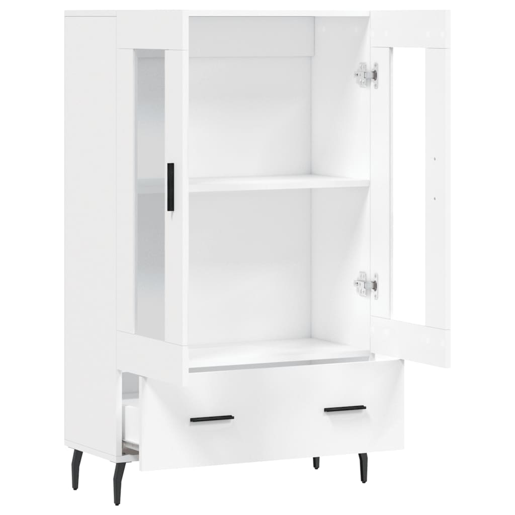 Visoka komoda bijela 69,5 x 31 x 115 cm od konstruiranog drva