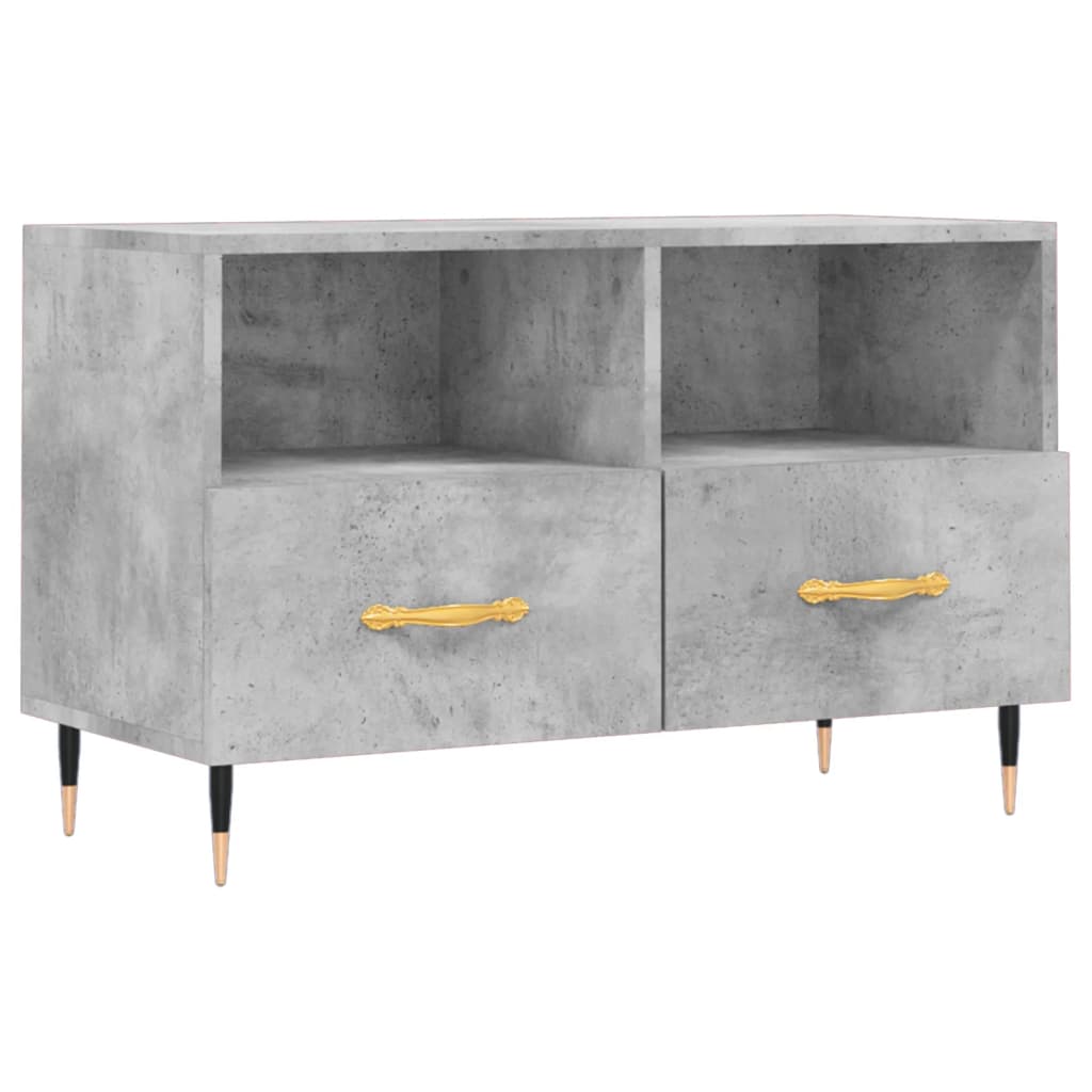 TV ormarić boja betona 80 x 36 x 50 cm konstruirano drvo