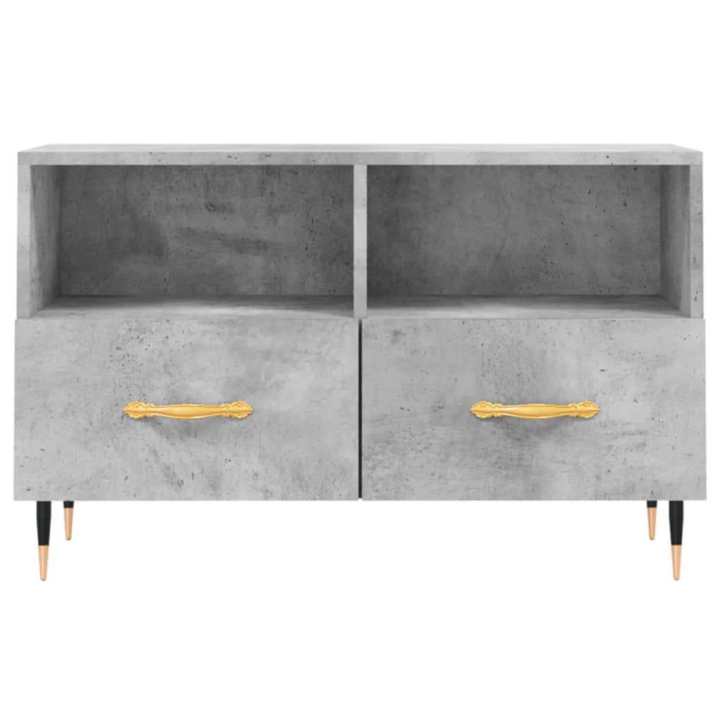 TV ormarić boja betona 80 x 36 x 50 cm konstruirano drvo