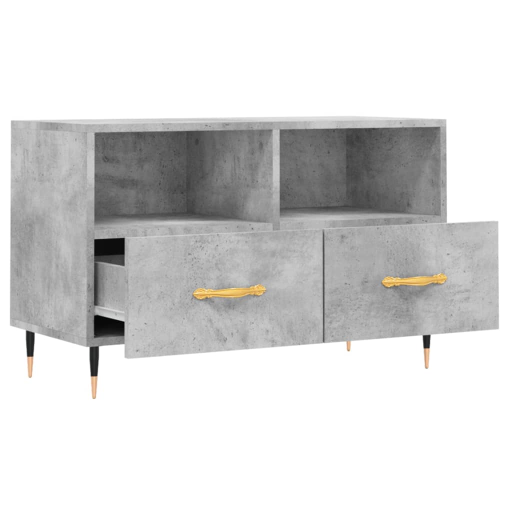 TV ormarić boja betona 80 x 36 x 50 cm konstruirano drvo
