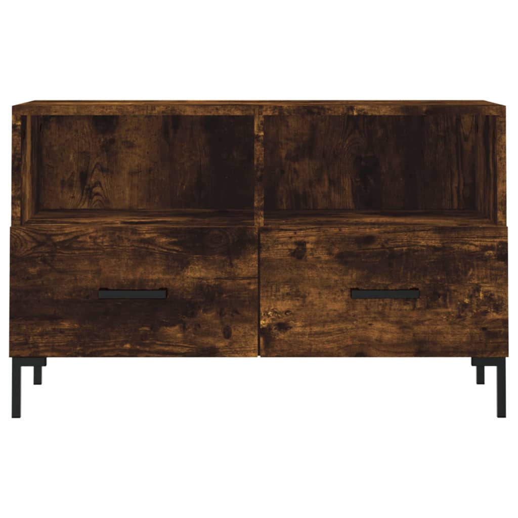 TV ormarić dimljeni hrast 80 x 36 x 50 cm konstruirano drvo