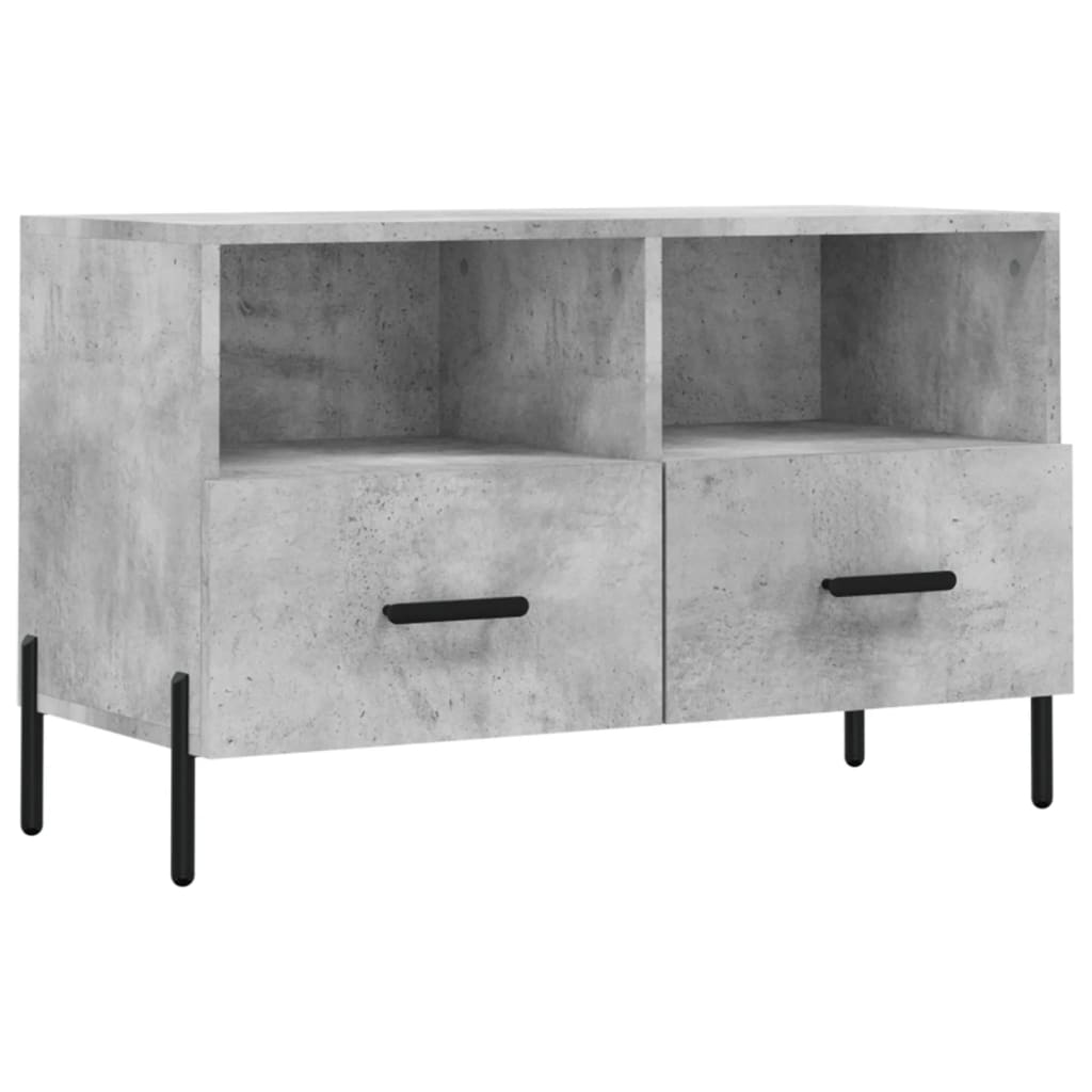 TV ormarić boja betona 80 x 36 x 50 cm konstruirano drvo