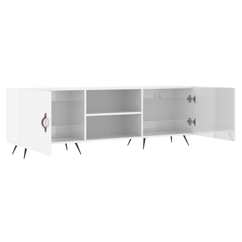 TV ormarić sjajni bijeli 150 x 30 x 50 cm od konstruiranog drva