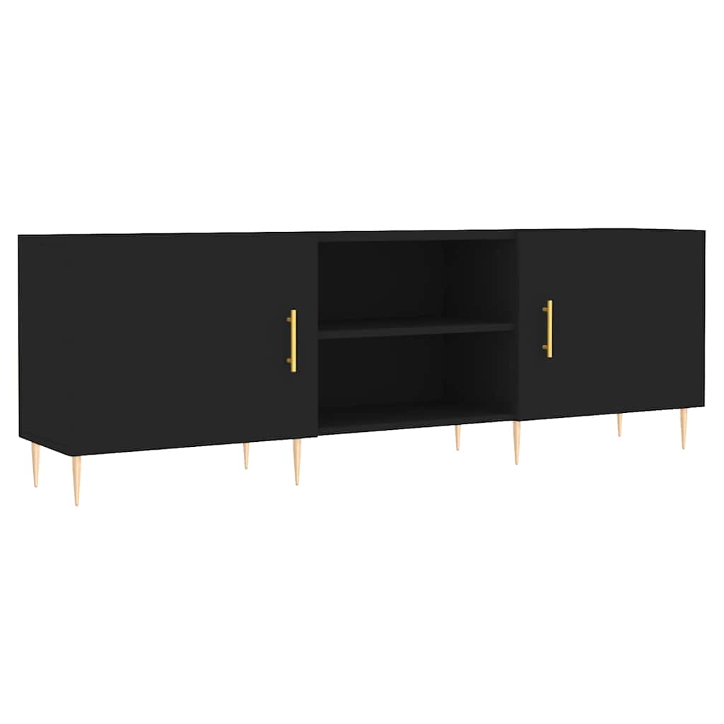 TV ormarić crni 150 x 30 x 50 cm od konstruiranog drva