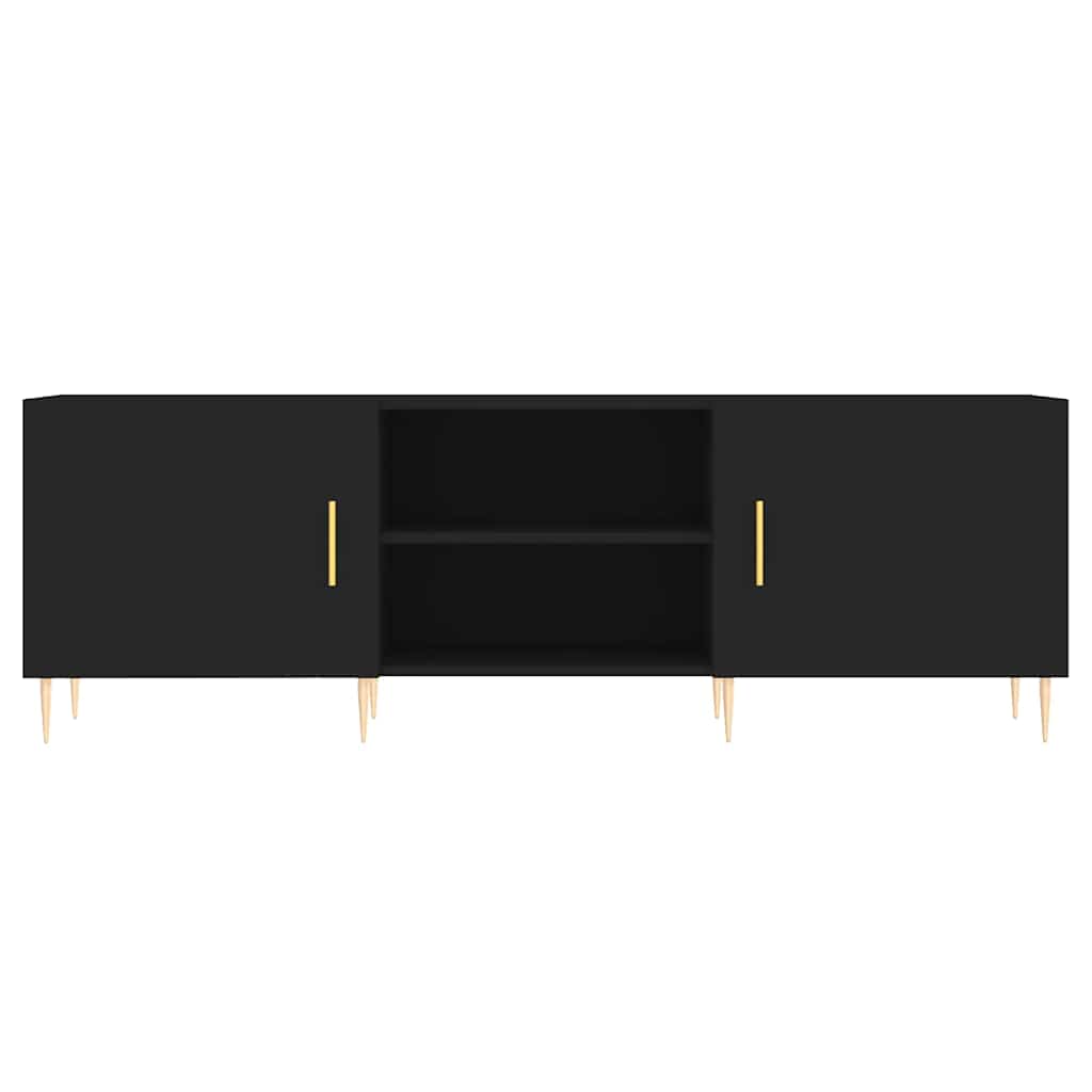 TV ormarić crni 150 x 30 x 50 cm od konstruiranog drva
