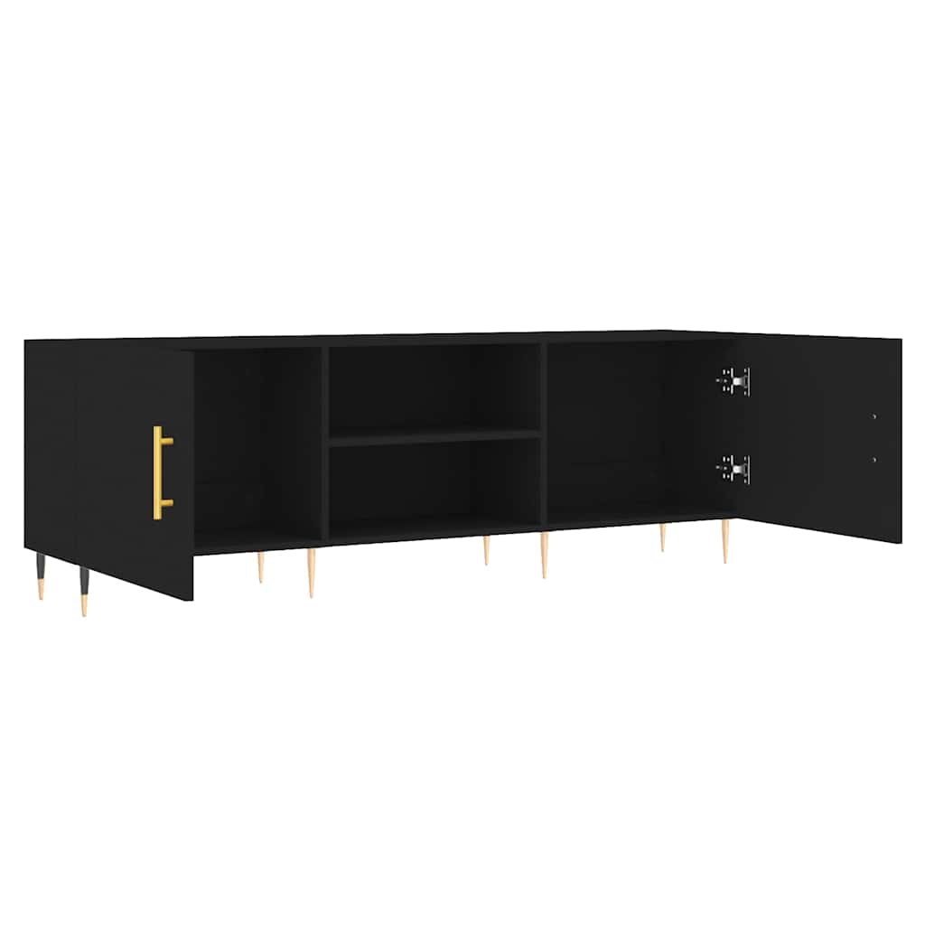 TV ormarić crni 150 x 30 x 50 cm od konstruiranog drva