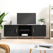TV ormarić crni 150 x 30 x 50 cm od konstruiranog drva