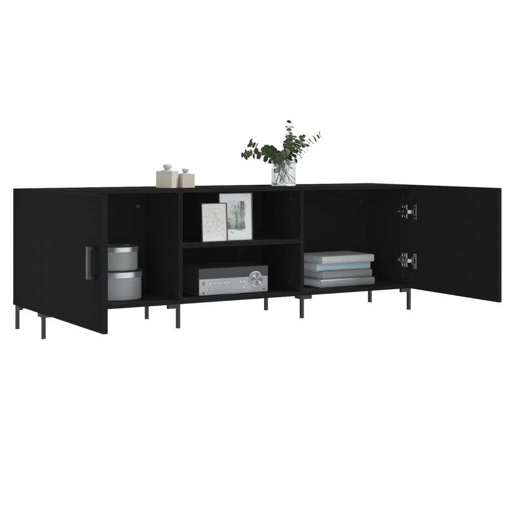 TV ormarić crni 150 x 30 x 50 cm od konstruiranog drva