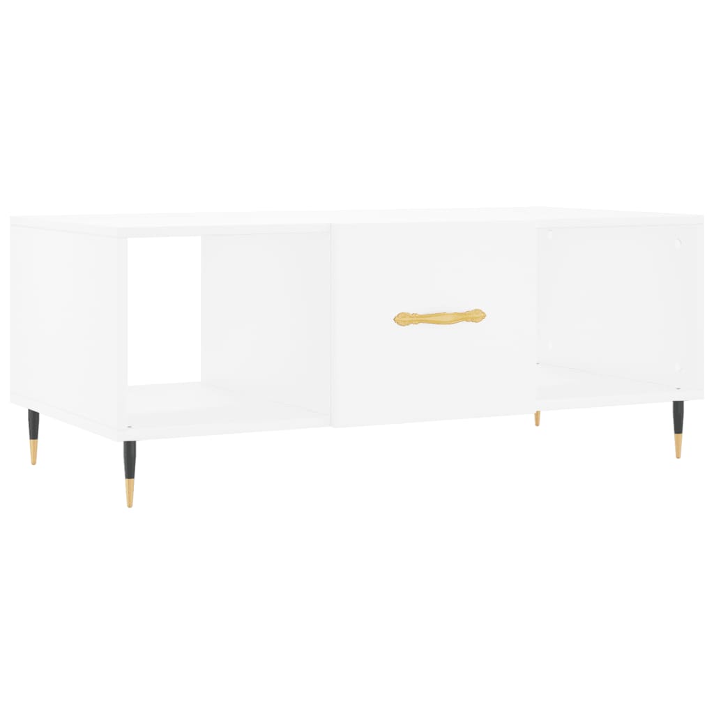 Stolić za kavu bijeli 102 x 50 x 40 cm od konstruiranog drva