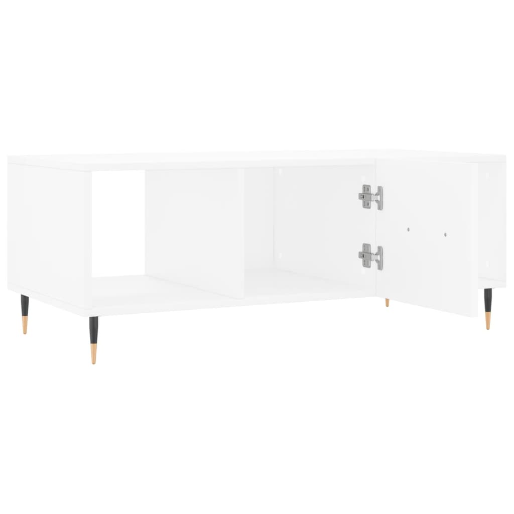 Stolić za kavu bijeli 102 x 50 x 40 cm od konstruiranog drva