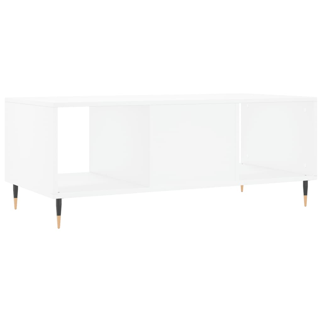 Stolić za kavu bijeli 102 x 50 x 40 cm od konstruiranog drva
