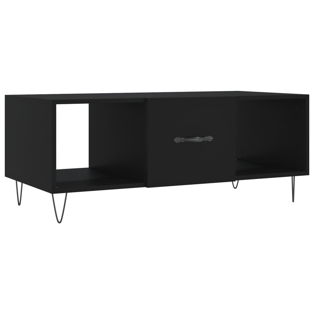 Stolić za kavu crni 102 x 50 x 40 cm od konstruiranog drva