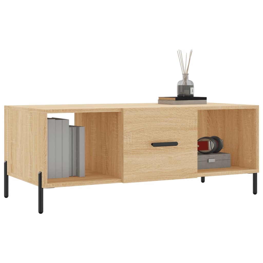 Stolić za kavu boja hrasta 102 x 50 x 40 cm konstruirano drvo