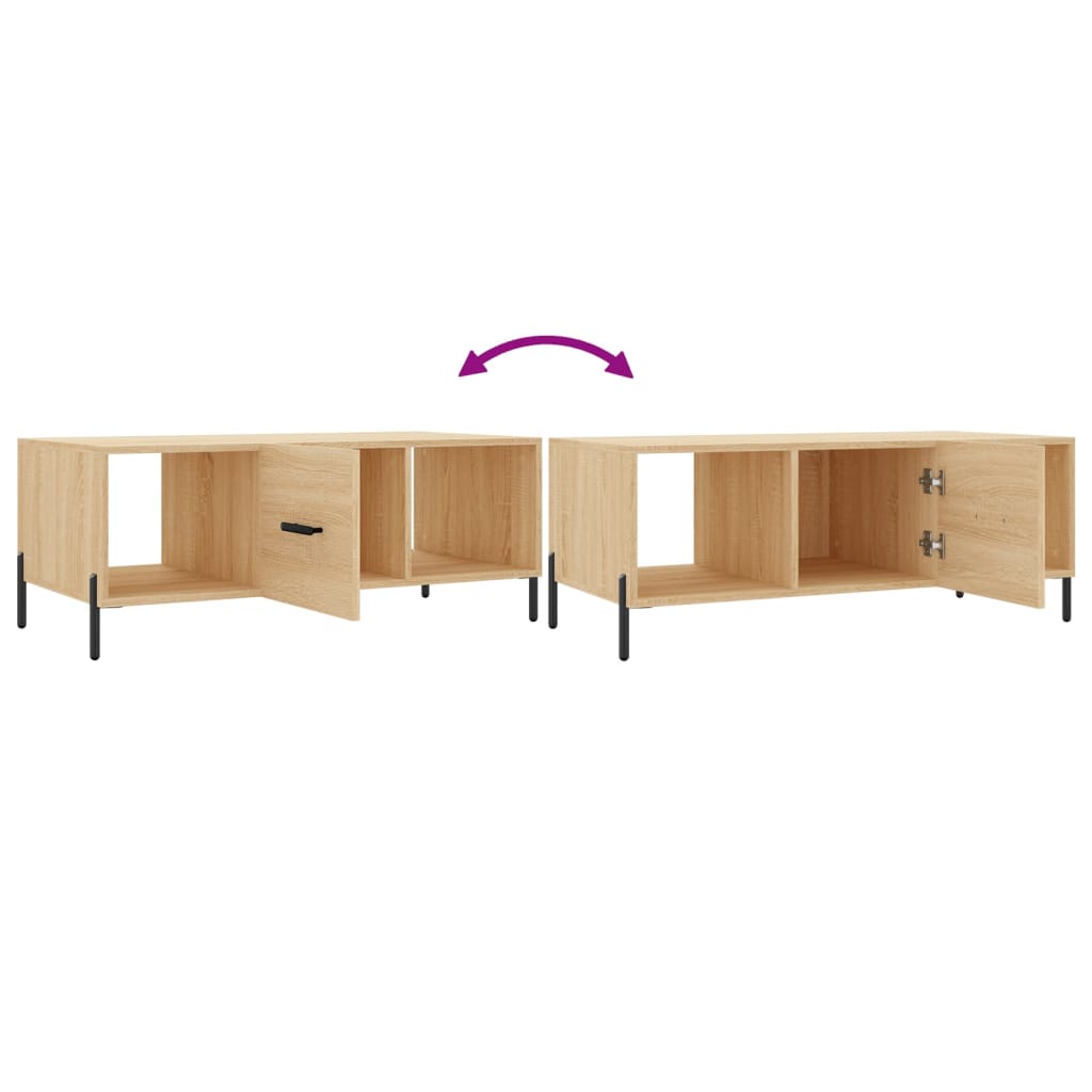 Stolić za kavu boja hrasta 102 x 50 x 40 cm konstruirano drvo
