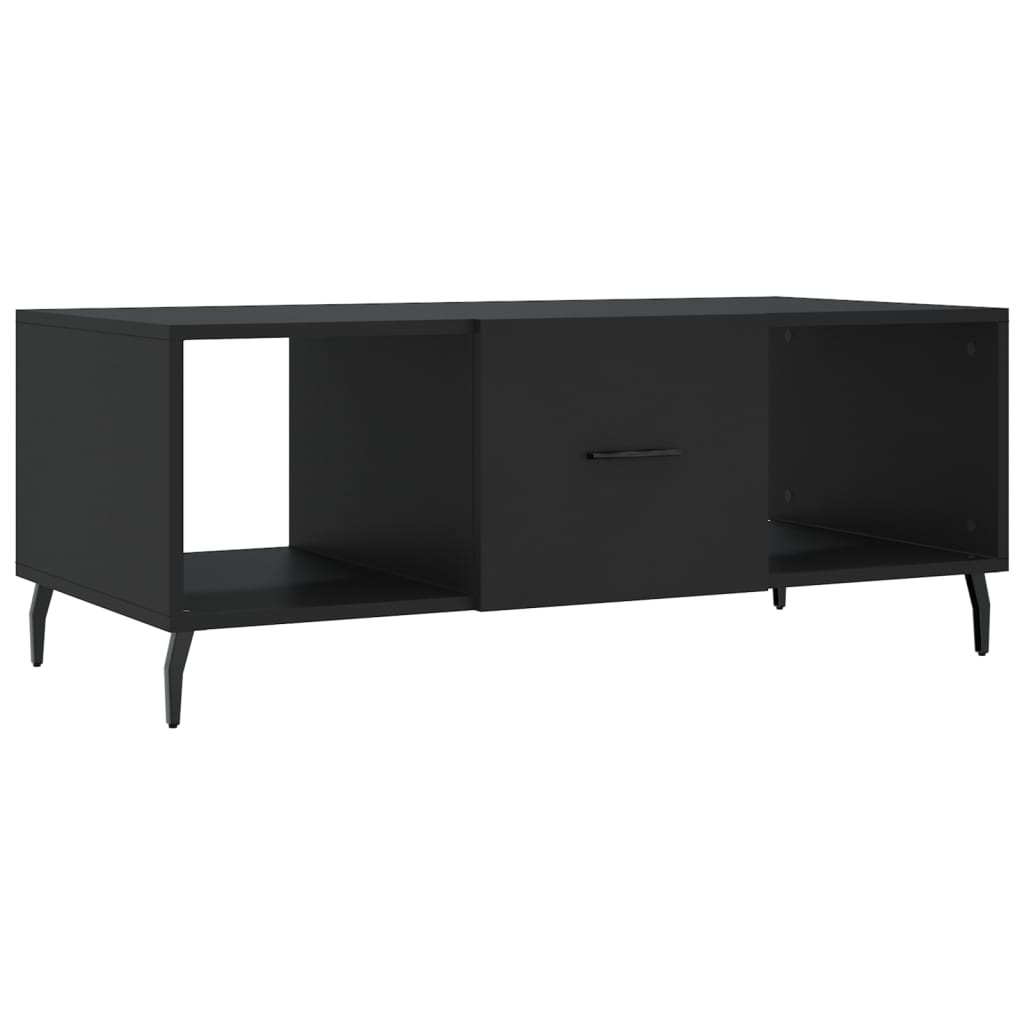Stolić za kavu crni 102 x 50 x 40 cm od konstruiranog drva
