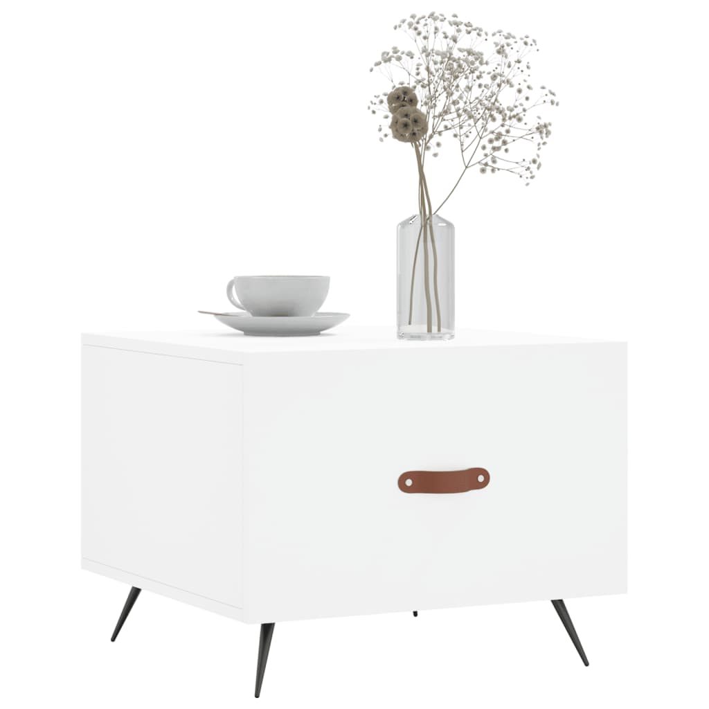 Stolići za kavu 2 kom bijeli 50x50x40 cm od konstruiranog drva