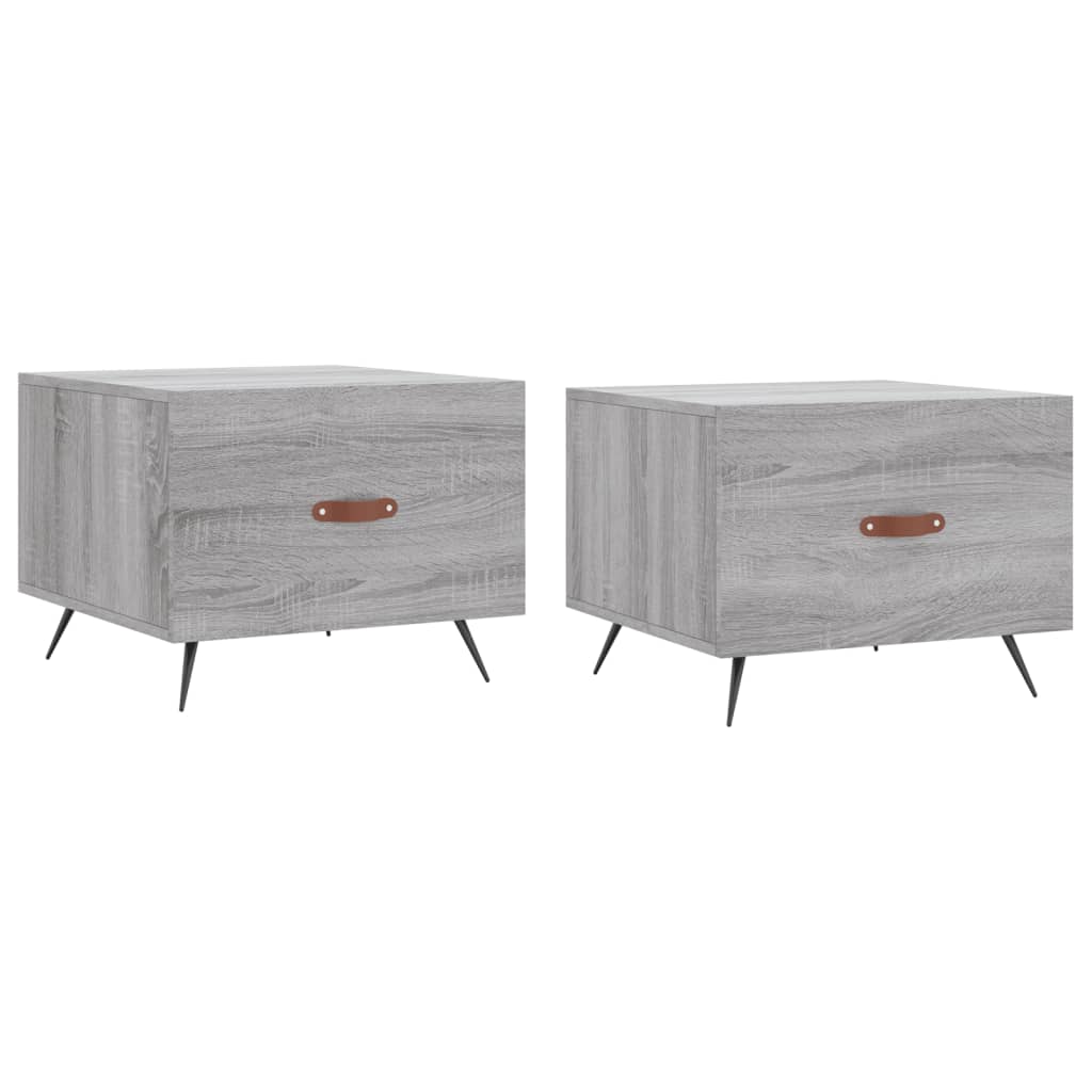 Stolići za kavu 2 kom boja hrast 50x50x40 cm konstruirano drvo