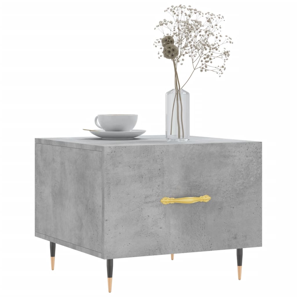 Stolići za kavu 2 kom Siva betona 50x50x40 cm konstruirano drvo