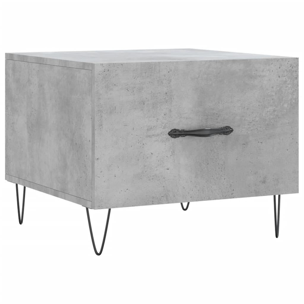 Stolići za kavu 2 kom Siva betona 50x50x40 cm konstruirano drvo