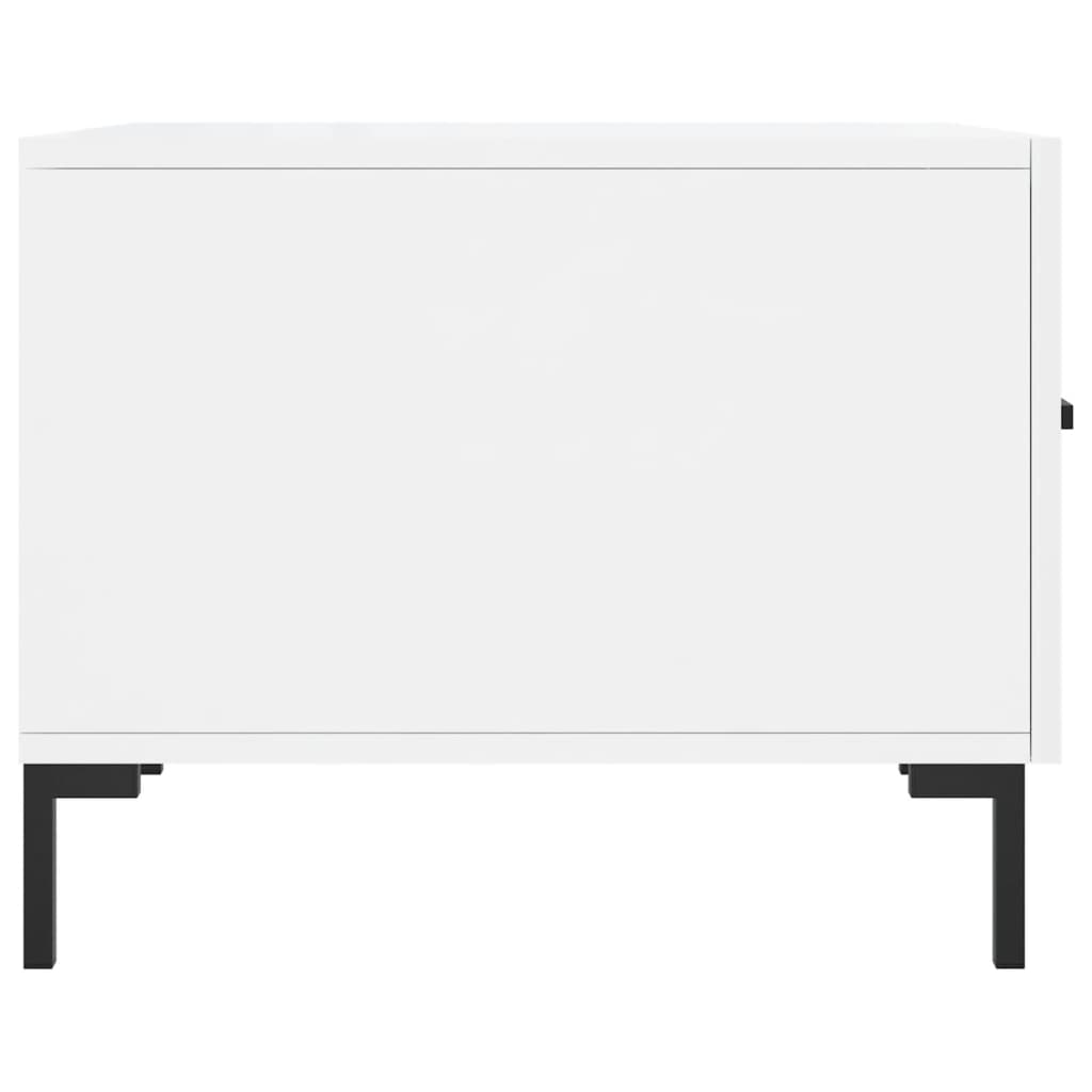 Stolić za kavu sjajni bijeli 50 x 50 x 40 cm konstruirano drvo