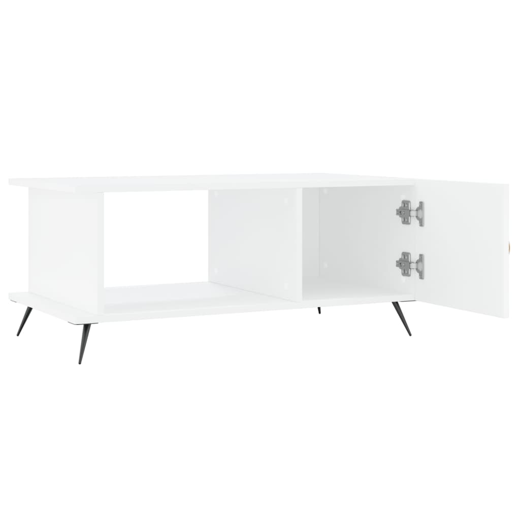Stolić za kavu bijeli 90 x 50 x 40 cm od konstruiranog drva