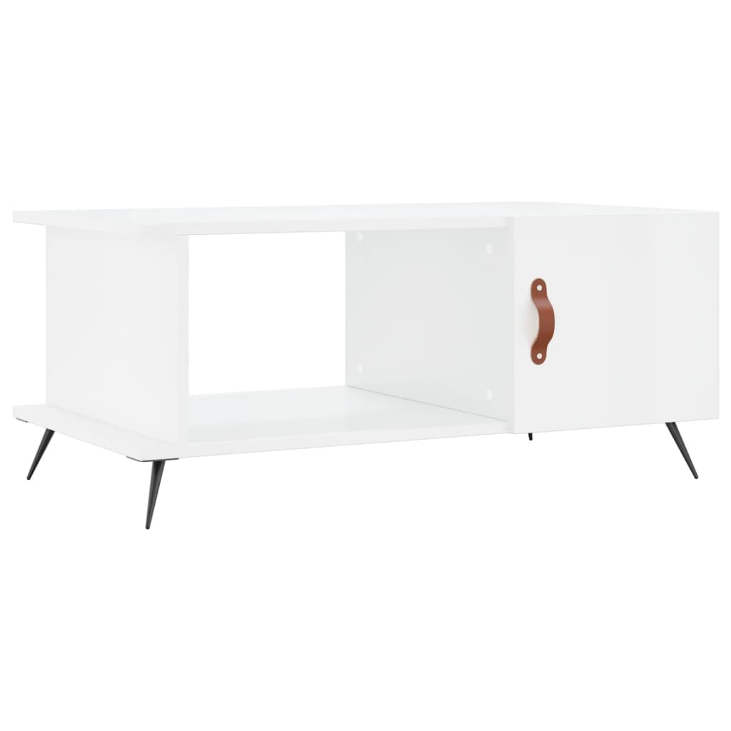 Stolić za kavu sjajni bijeli 90 x 50 x 40 cm konstruirano drvo
