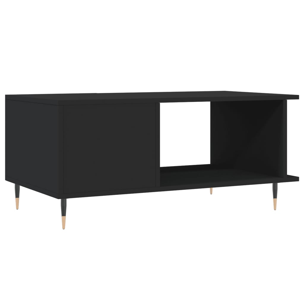 Stolić za kavu crni 90x50x40 cm od konstruiranog drva