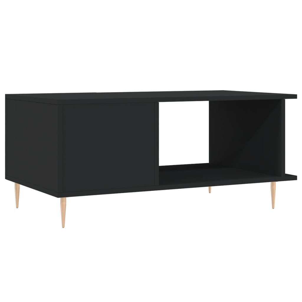Stolić za kavu crni 90x50x40 cm od konstruiranog drva