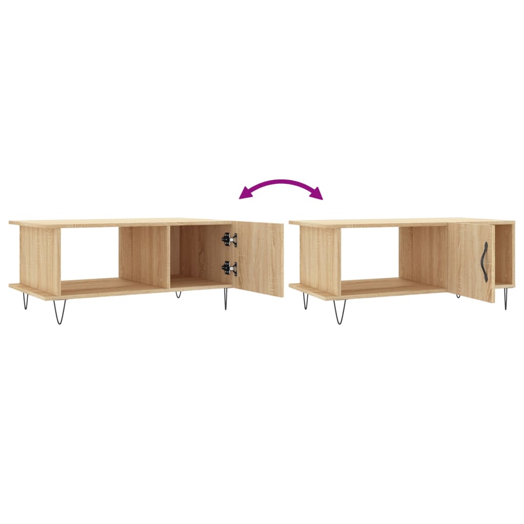 Stolić za kavu boja hrasta 90x50x40 cm konstruirano drvo