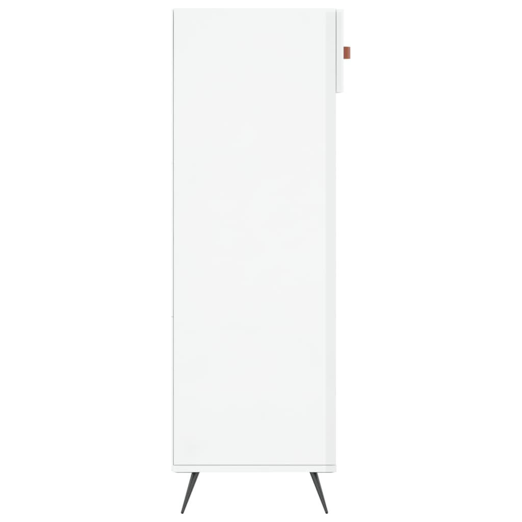 Ormarić za cipele sjajni bijeli 60x35x105 cm konstruirano drvo