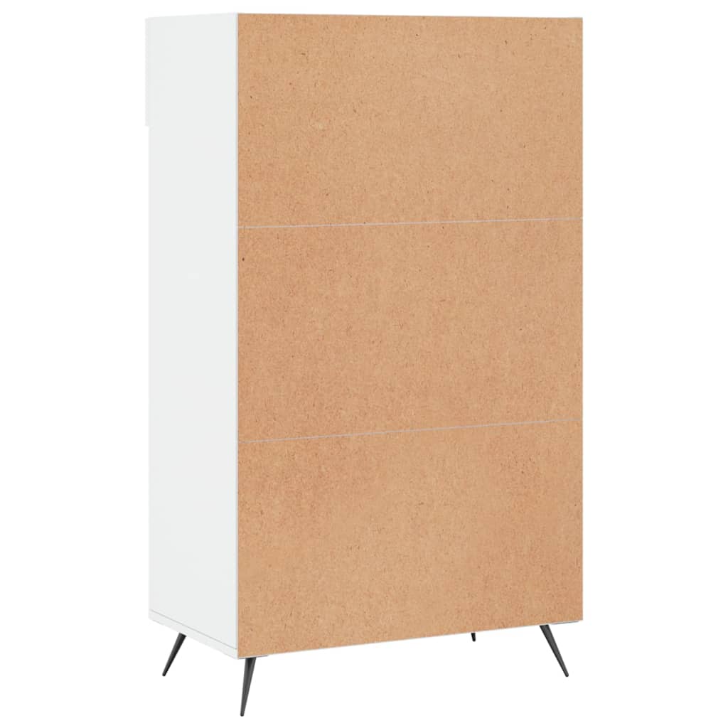 Ormarić za cipele sjajni bijeli 60x35x105 cm konstruirano drvo
