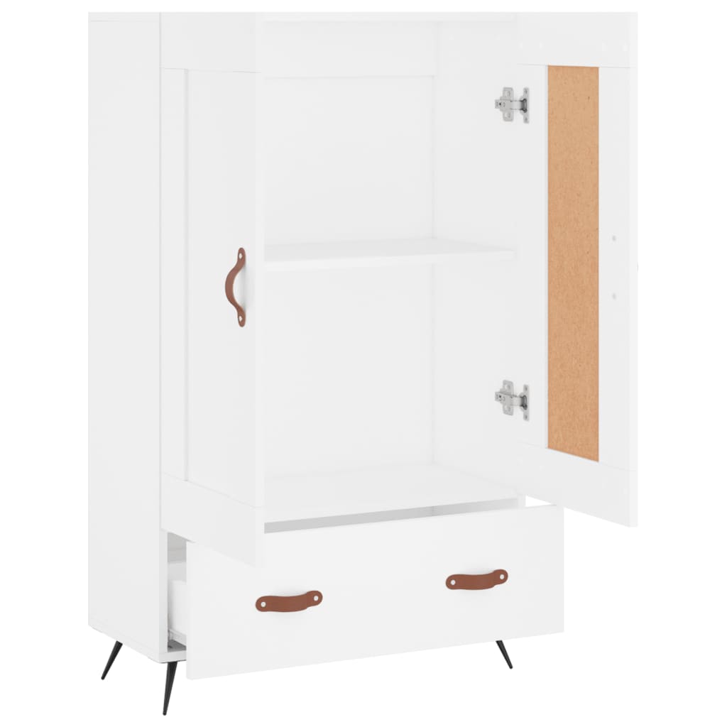 Visoka komoda bijela 69,5 x 31 x 115 cm od konstruiranog drva