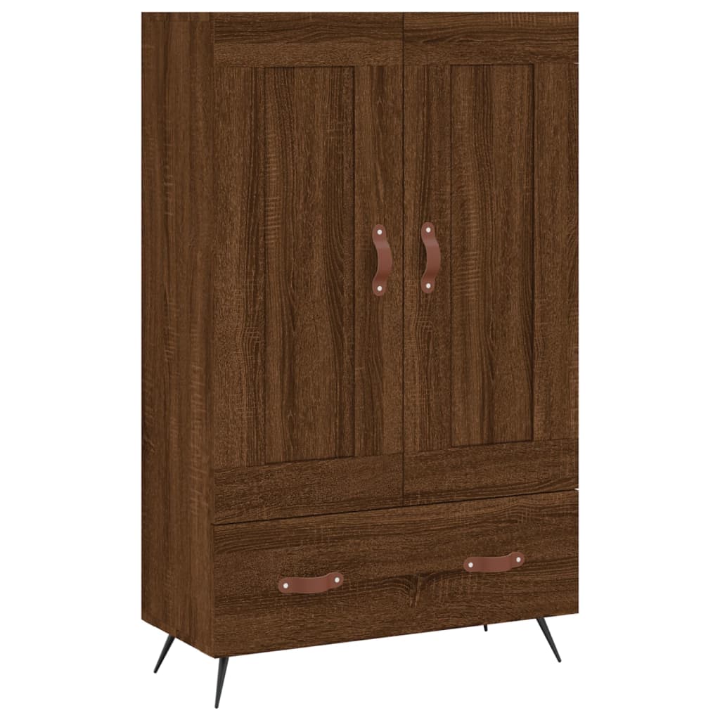 Visoka komoda smeđa boja hrasta 69,5x31x115cm konstruirano drvo