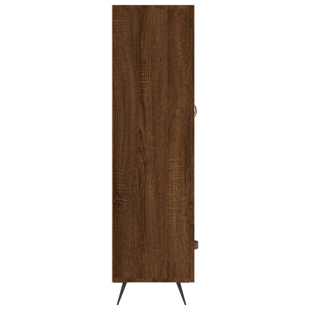 Visoka komoda smeđa boja hrasta 69,5x31x115cm konstruirano drvo