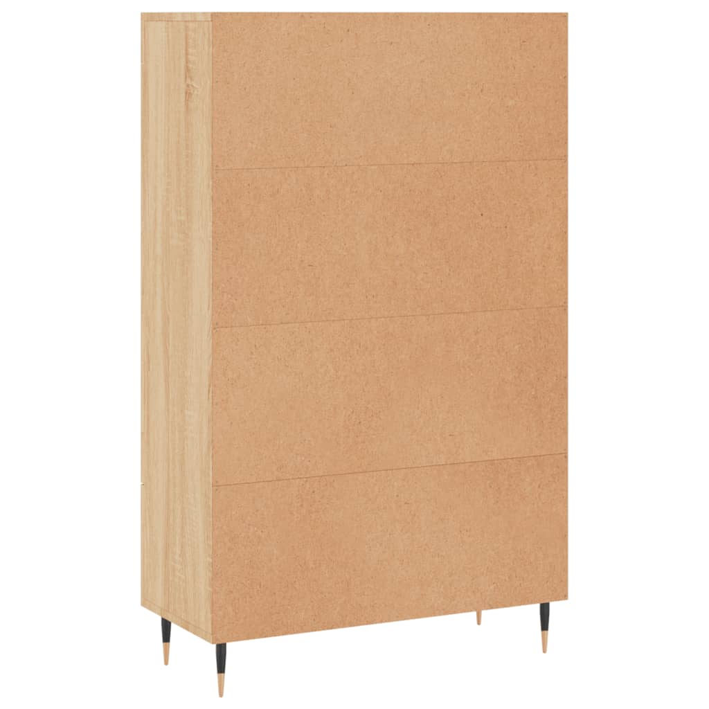 Visoka komoda boja hrasta 69,5 x 31 x 115 cm konstruirano drvo