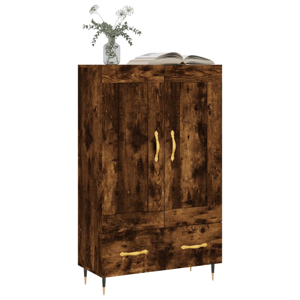 Visoka komoda boja hrasta 69,5 x 31 x 115 cm konstruirano drvo